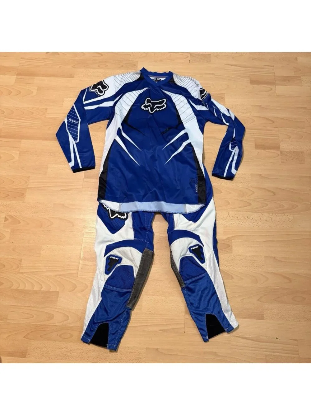 FOX Racing 180 Set Adult M / 34 Pants Blue White MX Motocross Moto Offroad Mens